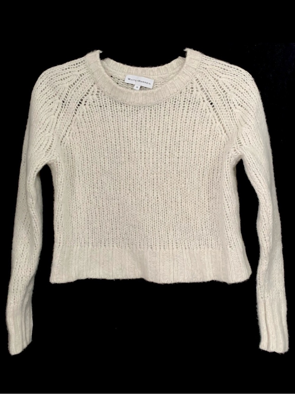White+Warren Cashmere & Silk Cropped Sweater
